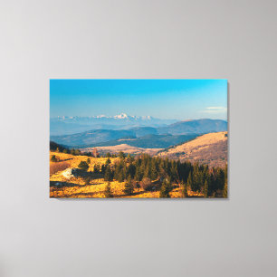 Lienzo Paisaje otoñal con montaña Triglav