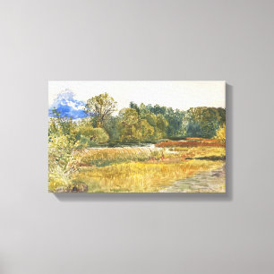 Lienzo Paisaje otoñal en Rybiniszki Stanislaw Maslowski