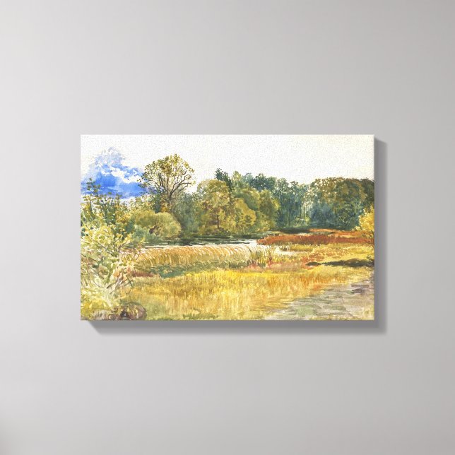 Lienzo Paisaje otoñal en Rybiniszki Stanislaw Maslowski (Anverso)