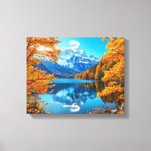 Lienzo Paisaje otoñal impresionante