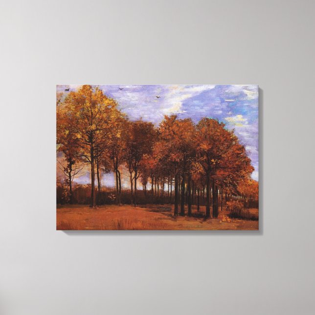 Lienzo Paisaje otoñal, Vincent van Gogh (Anverso)
