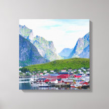 Paisaje panorámico noruego Islas Lofoten Noruega