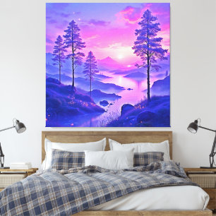 Lienzo Paisaje panorámico Purple Sunset