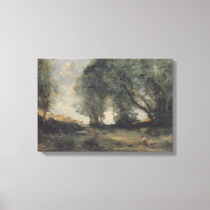 Lienzo Paisaje (por Camille Corot)