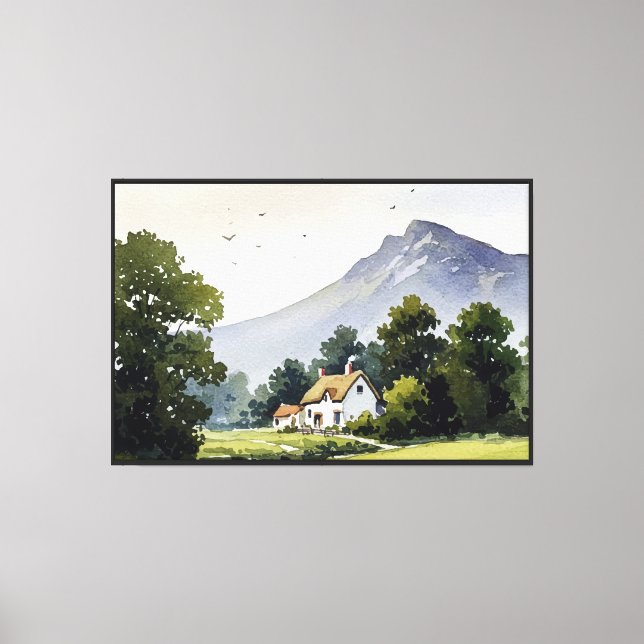 Lienzo Paisaje rural (Anverso)