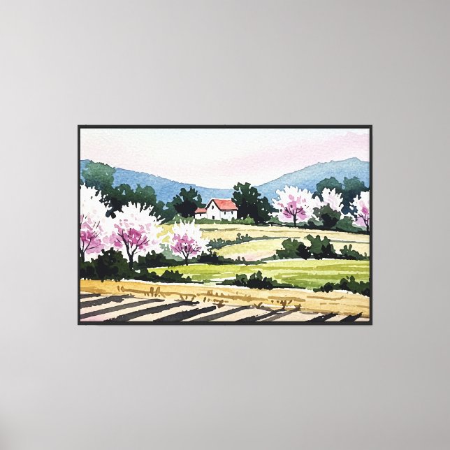 Lienzo Paisaje rural (Anverso)