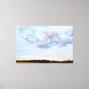 Lienzo Paisaje sereno con cielo nublado