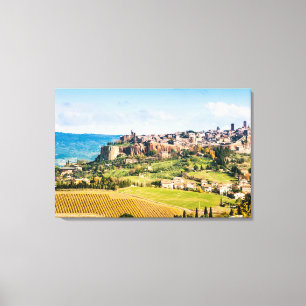 Lienzo Paisaje sobre Orvieto