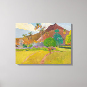 Lienzo Paisaje tahitiano (por Paul Gaugin)