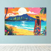 Paisaje tropical de Diamond Head Hawaii