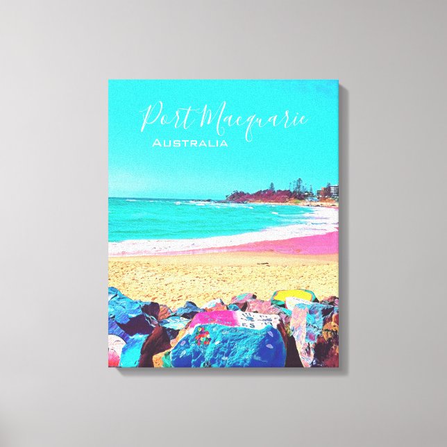 Lienzo Paisaje turístico Port Macquarie NSW Australia (Anverso)