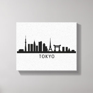 Lienzo Paisaje urbano de Japón Viaje   Silueta del horizo