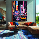 Lienzo Paisaje urbano de Pop Art Neon con taxi amarillo<br><div class="desc">Ilumina tu espacio con este vibrante paisaje urbano de pop art que presenta calles iluminadas con neón y un clásico taxi amarillo. Los colores atrevidos y la estética retro capturan la energía de la vida nocturna urbana, haciéndolo perfecto para los fanáticos del pop art, los amantes de la ciudad y...</div>