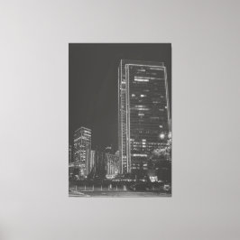 Lienzo Paisaje urbano de San Francisco en blanco y negro 