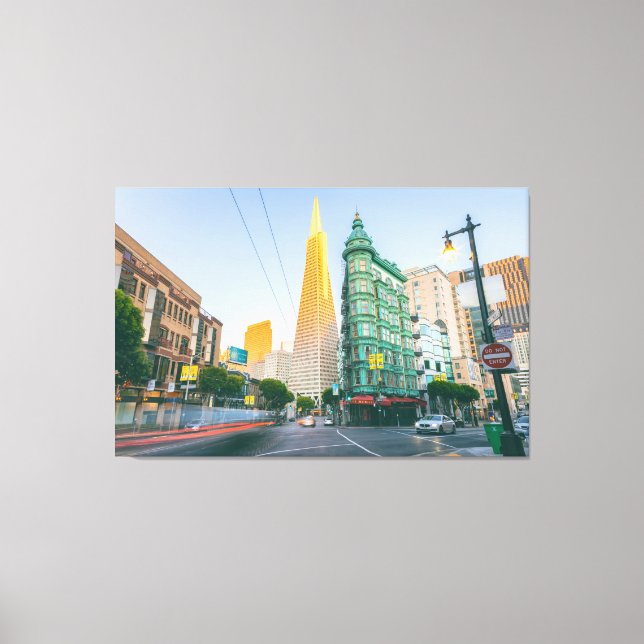 Lienzo Paisaje urbano de San Francisco en Sunset (Anverso)