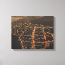 Lienzo paisaje urbano durante la noche