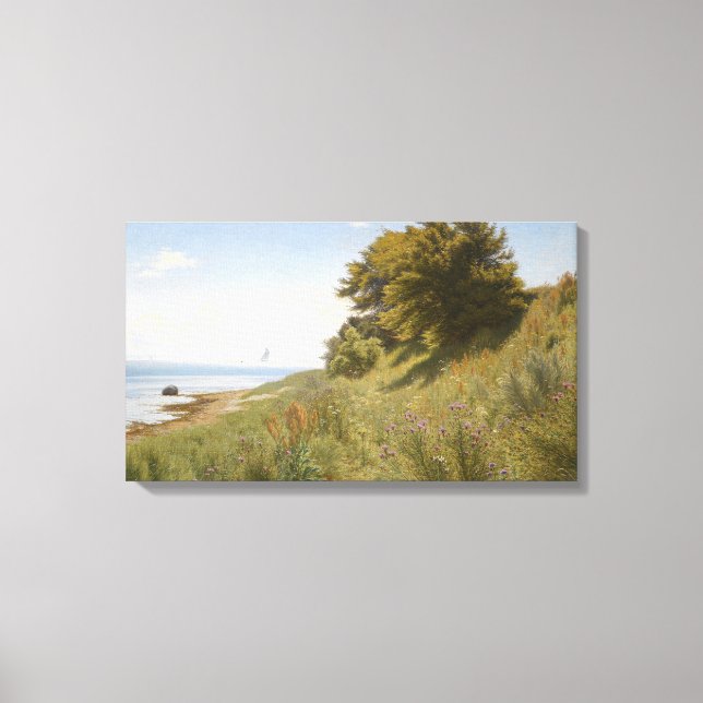 Lienzo Paisaje veraniego junto al mar (por Ludvig Kabell) (Anverso)
