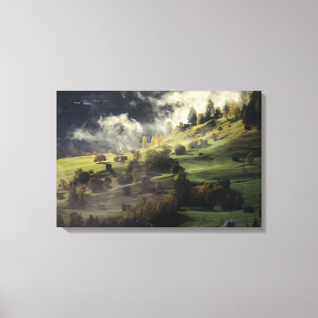 Lienzo Paisaje verde (Anverso)