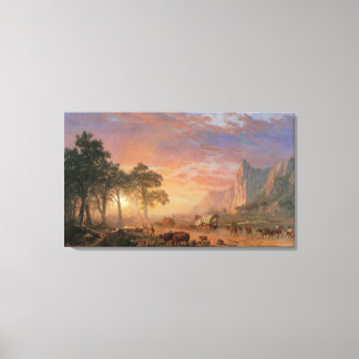 Lienzo Paisaje Vintage, Oregon Trail por Bierstadt