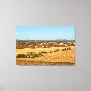 Lienzo Paisajes típicos de la provincia de Siena en la To