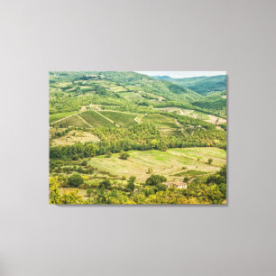 Lienzo Paisajes vitícolas por la mañana en Chianti.