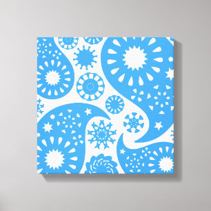 Lienzo Paisley azul