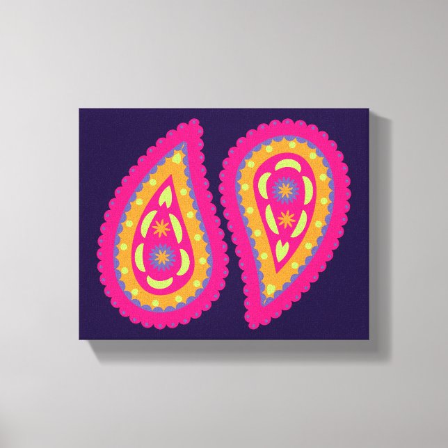 Lienzo Paisley Colorido (Anverso)