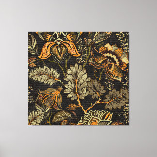 Lienzo Paisley floral india, patrón étnico sin fisuras.