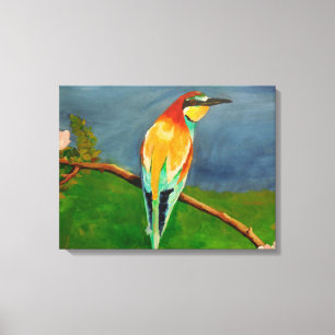 Lienzo Pájaro colorido