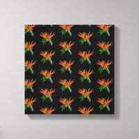 Pájaro de agua paradisíaca Boda de tinta tropical