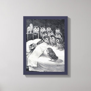 Lienzo Pájaro de búho gato, Louis Wain