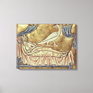Lienzo Pájaro de Caladrius, reputado prever