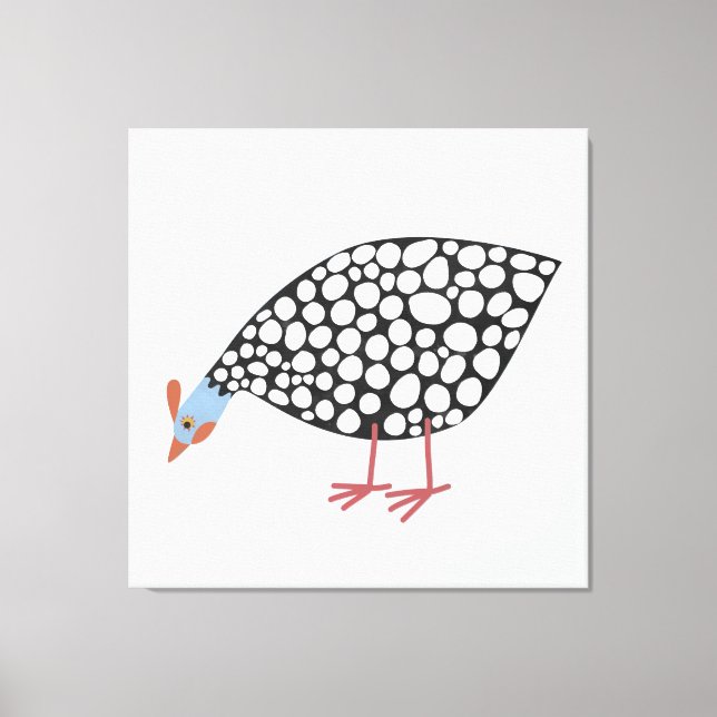 Lienzo Pájaro de Guinea Fowl (Anverso)
