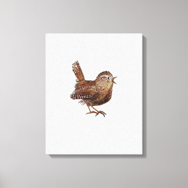 Lienzo Pájaro de Wren (Troglodytes Troglodytes) (Anverso)