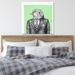 Lienzo Pájaro muerto en traje negro (Moegi)