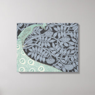 Lienzo Pájaro Vintage clásico de Peacock Art Nouveau