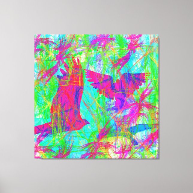 Lienzo Pájaros en Vuelo (Anverso)