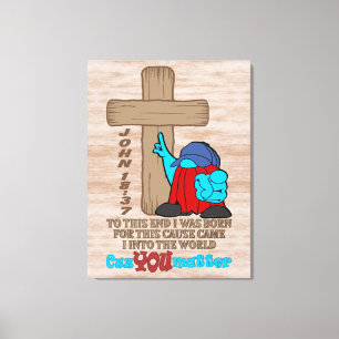 Lienzo Palabras Inspiradoras de la Cruz de Cristo Rufus