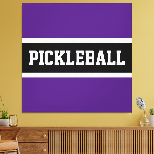 Lienzo Palabras negrita Purple Black Sports Letters PICKL (Insitu (Sala de estar))