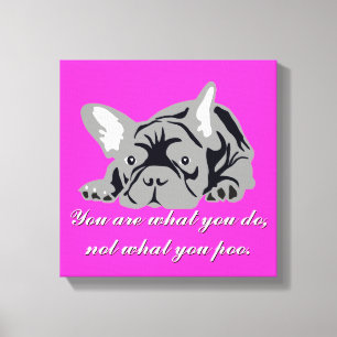 Lienzo Palabras Sabias de Bulldog Francés