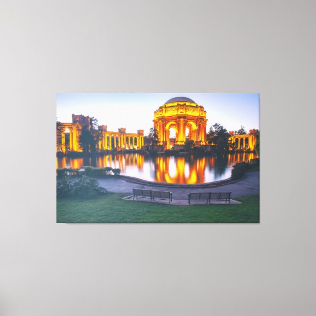 Lienzo Palacio de Bellas Artes en Dusk (Anverso)