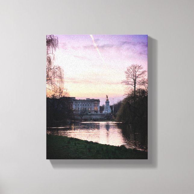 Lienzo Palacio de Buckingham al atardecer  (Anverso)