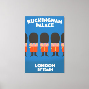 Lienzo Palacio de Buckingham Londres en tren