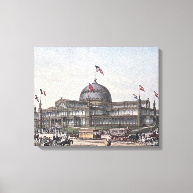 Lienzo Palacio de Cristal de Nueva York (Anverso)