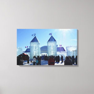 Lienzo Palacio de hielo en el Carnaval de Quebec, Canadá