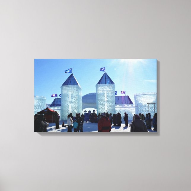 Lienzo Palacio de hielo en el Carnaval de Quebec, Canadá (Anverso)