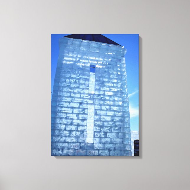 Lienzo Palacio de hielo en el Carnaval de Quebec, Canadá (Anverso)