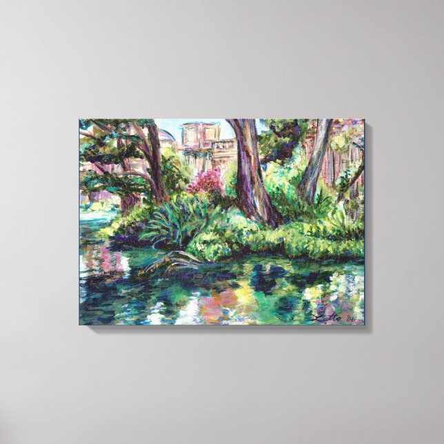 Lienzo Palacio de la "Serenidad" de Bellas Artes envuelto (Anverso)