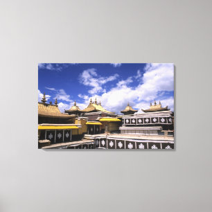 Lienzo Palacio de Potala en el interior con torres en la 