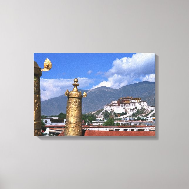 Lienzo Palacio de Potala en Lhasa, Tibet tomado desde (Anverso)